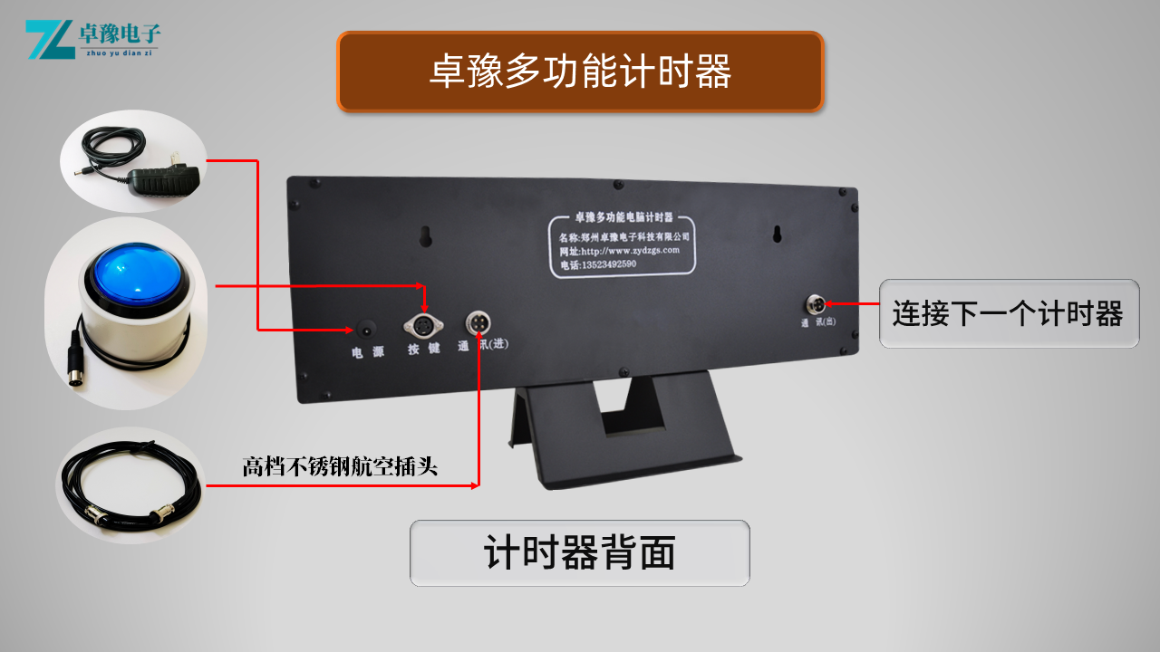 郑州电子计时器销售出租租赁-会议演讲比赛专用设备、多台级联，同时显示时间，音效提醒